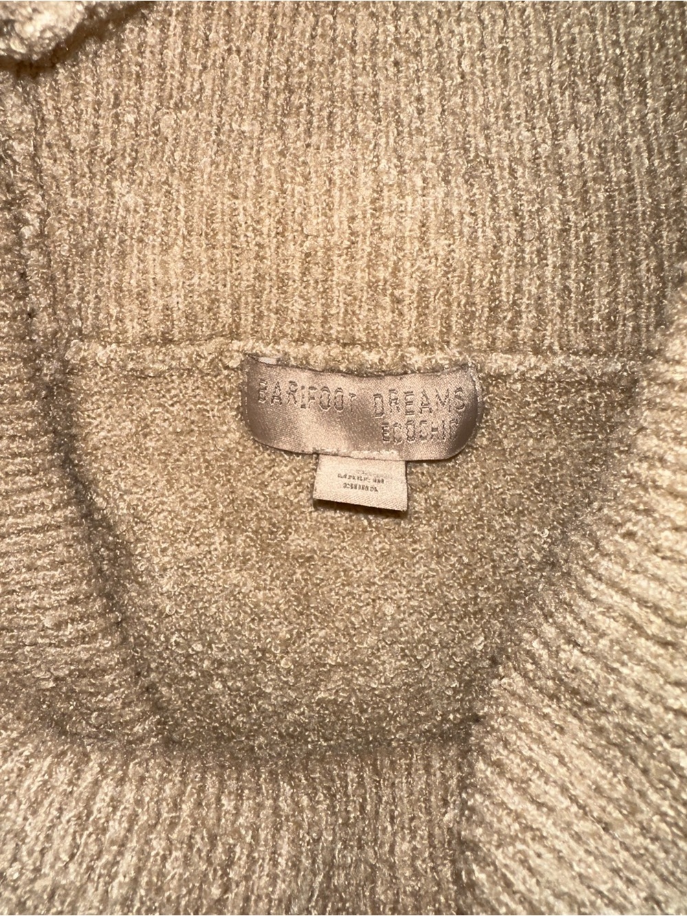 Barefoot Dreams Soft Cream Cowl Neck Sweater Set - Picture 11 of 11
